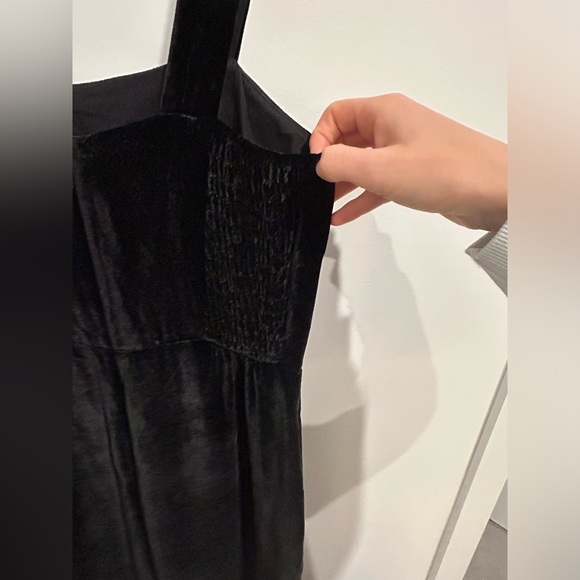 MADEWELL Crushed Velvet Black Jumpsuit, Size 00 - Picture 9 of 13